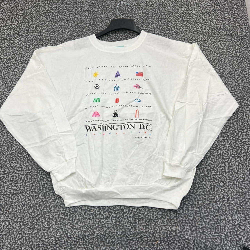Vintage Washington DC Shirt Men L/XL Cotton Republic Long Sleeve New with Defect